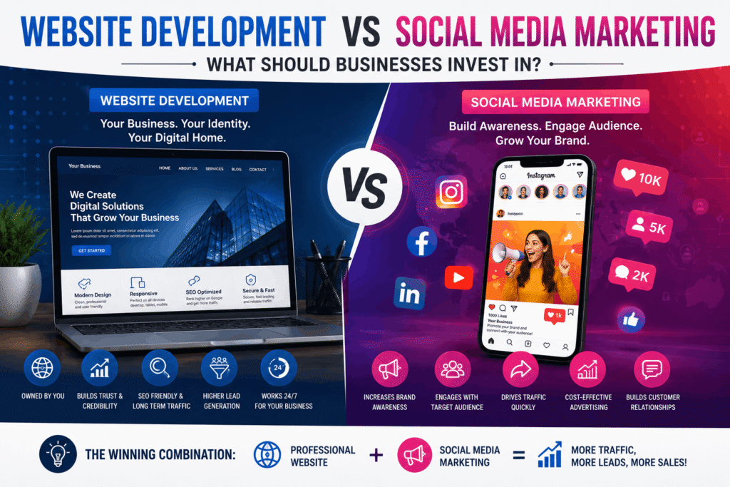 Website-development-vs-social-media-marketing