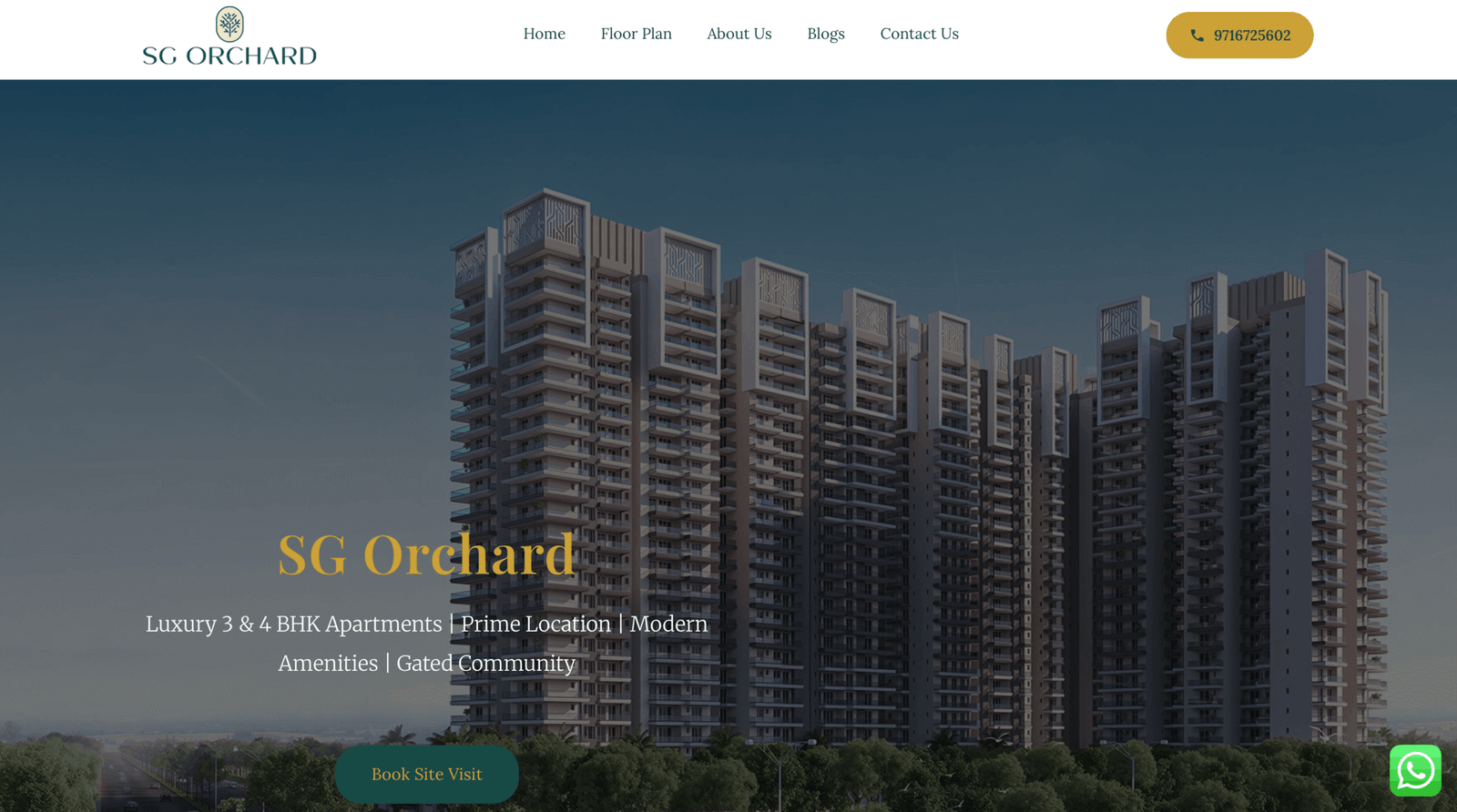 SG Orchard luxury residential project landing page in Raj Nagar Extension Ghaziabad
