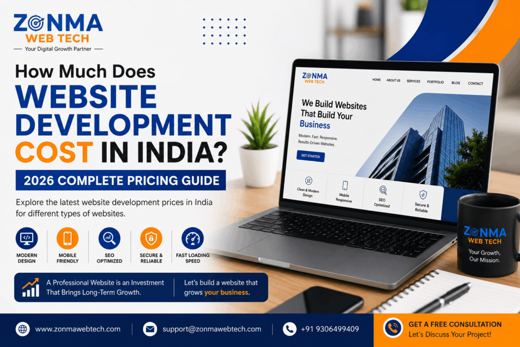 Website development cost in India